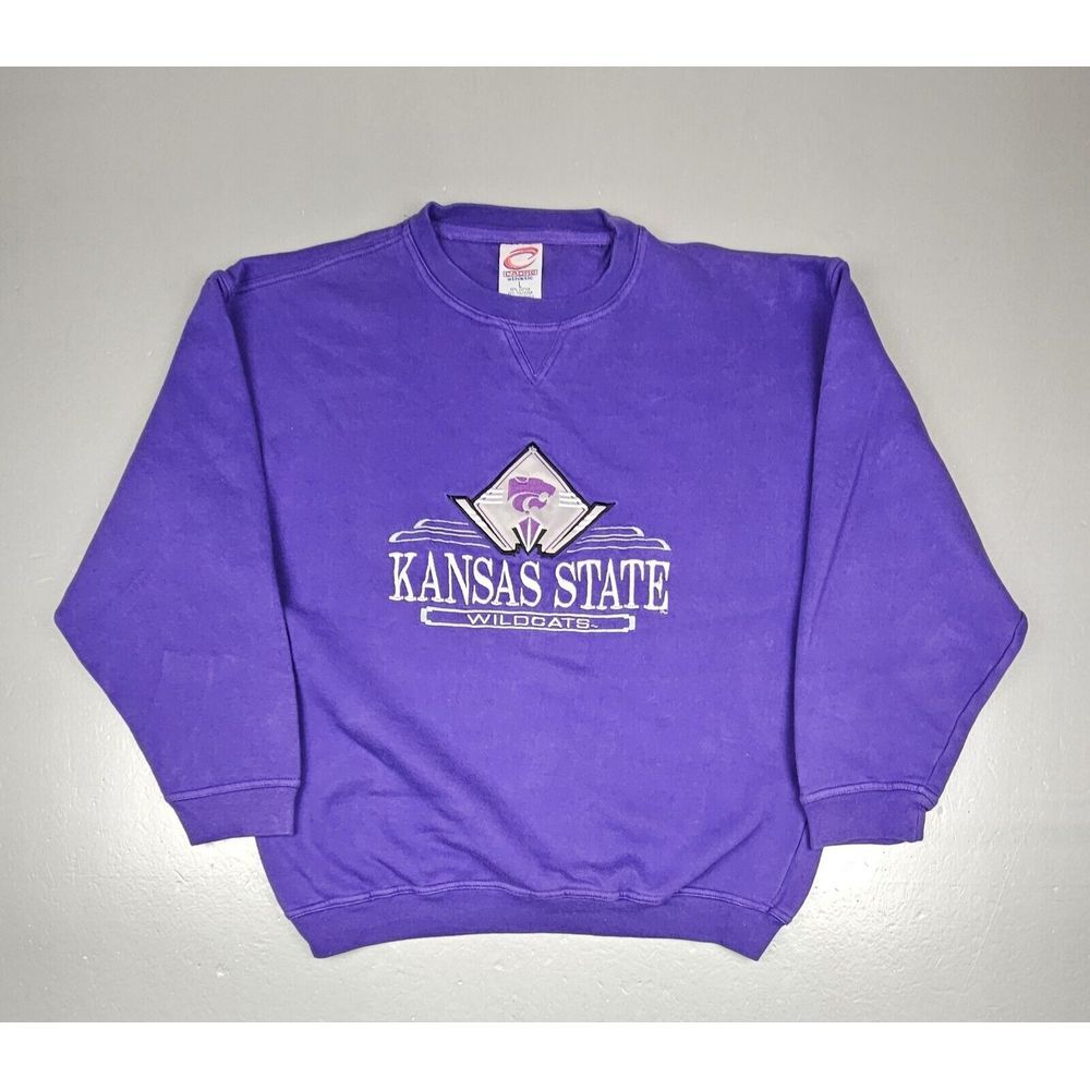 Cadre Athletic KSU Kansas State Wildcats Sweatshirt Mens Large. VTG Crew Neck.‎